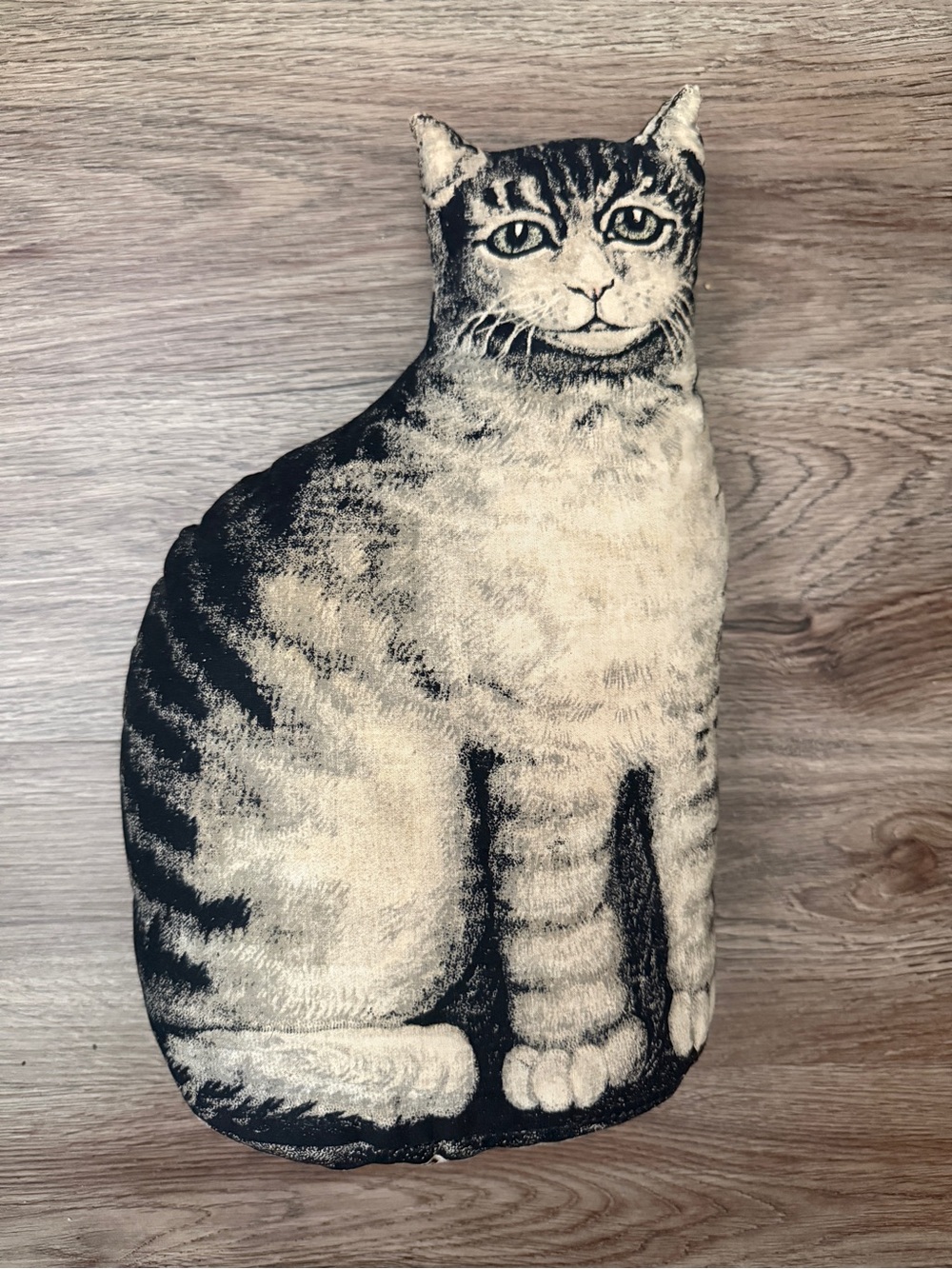 Vintage The Toy Works Stuffed Tabby Cat Country Farmhouse Decor 70s